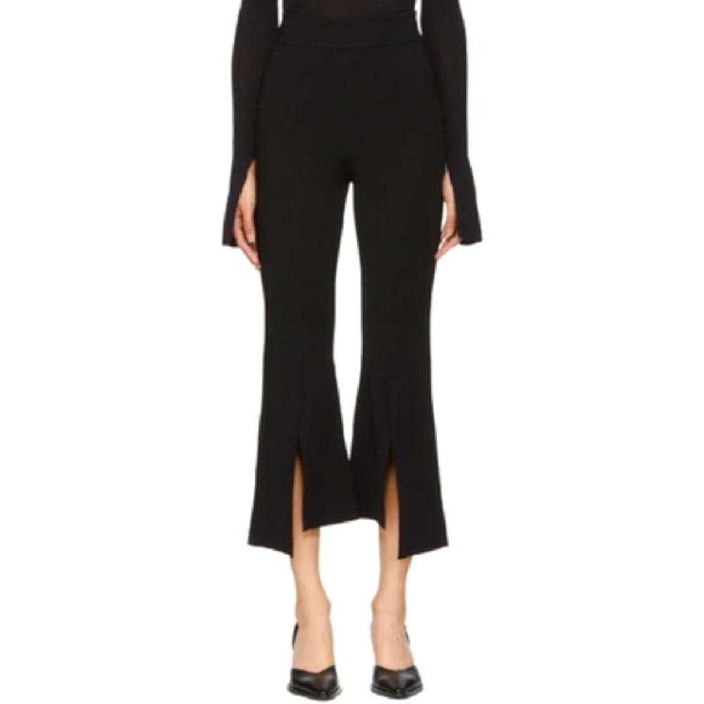 Stella Mccartney Front-slit Flared Crepe Flared Pants